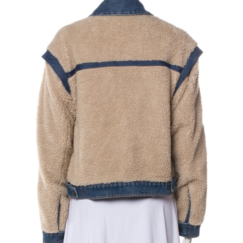 Denim And Tan Shearling Jacket - image 3